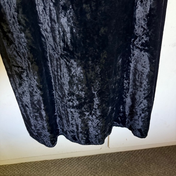 CP Shades Black Crushed Velvet Sleeveless Tank Midi Dress Size Small Lagenlook - Picture 4 of 9